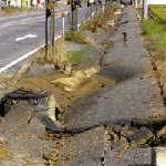 地表が陥没した管路